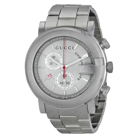 gucci 101 g-round white chronograph men's watch|Gucci g chrono watch.